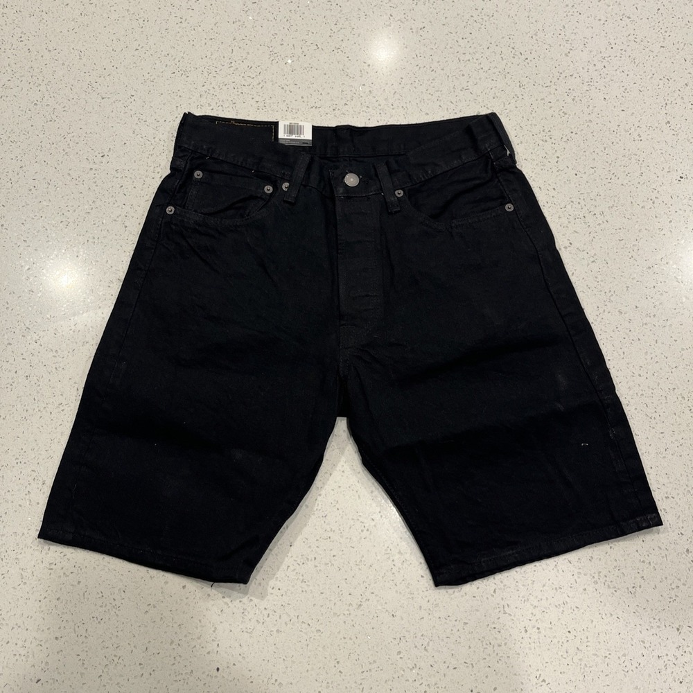NEW Levi's 501 Original Fit Hemmed 9" Shorts Black 100% Cotton Denim Men's 31